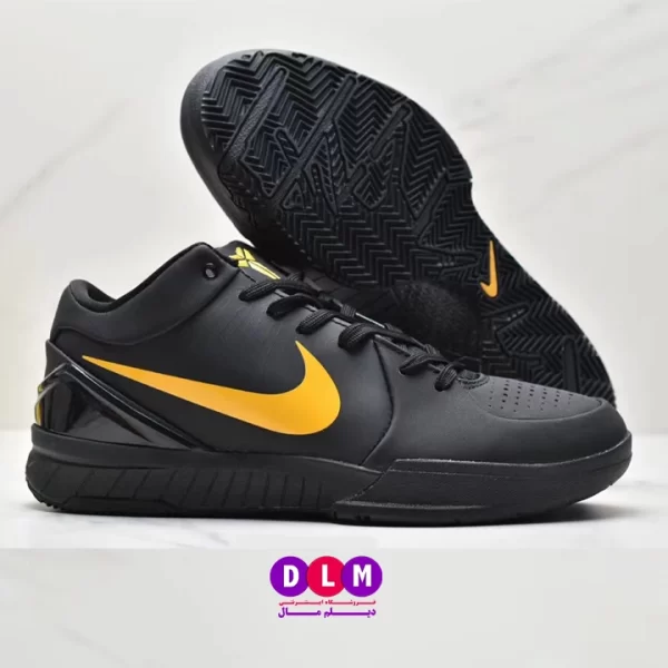 کفش بسکتبال نایکی کوبی 4 رنگ مشکی طلایی - Nike Kobe 4