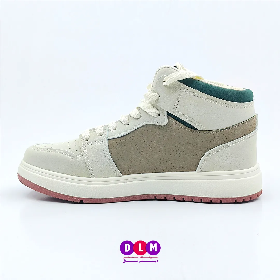 کفش اسپرت زنانه ساقدار مدل Nike Air Dior | برند Kshoes کیفیت اورجینال رنگ سفید قهوه ای