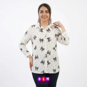 شومیز زنانه خنک طرح پاپیونی فری سایز
