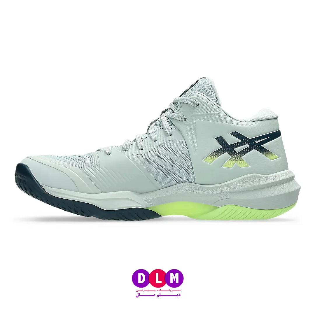 کفش والیبال اسکای الیت 3 - ASICS Sky Elite 3 رنگ سفید طوسی سبز