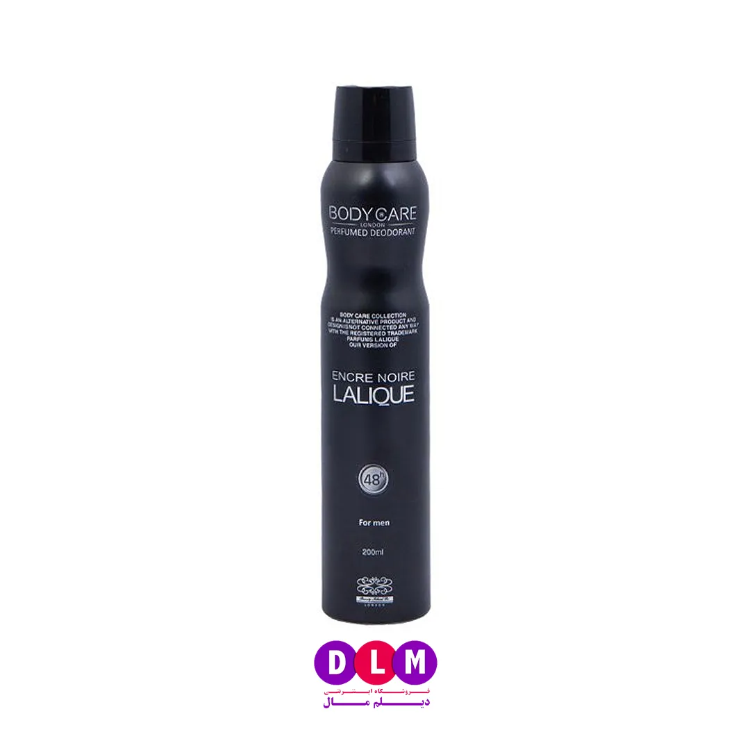 اسپری عطر مردانه بادی کر مدل لالیک انکر نویر با رایحه‌ای گرم و چوبی